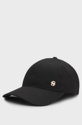 Boucl&eacute; cap with Double B monogram detail, Black
