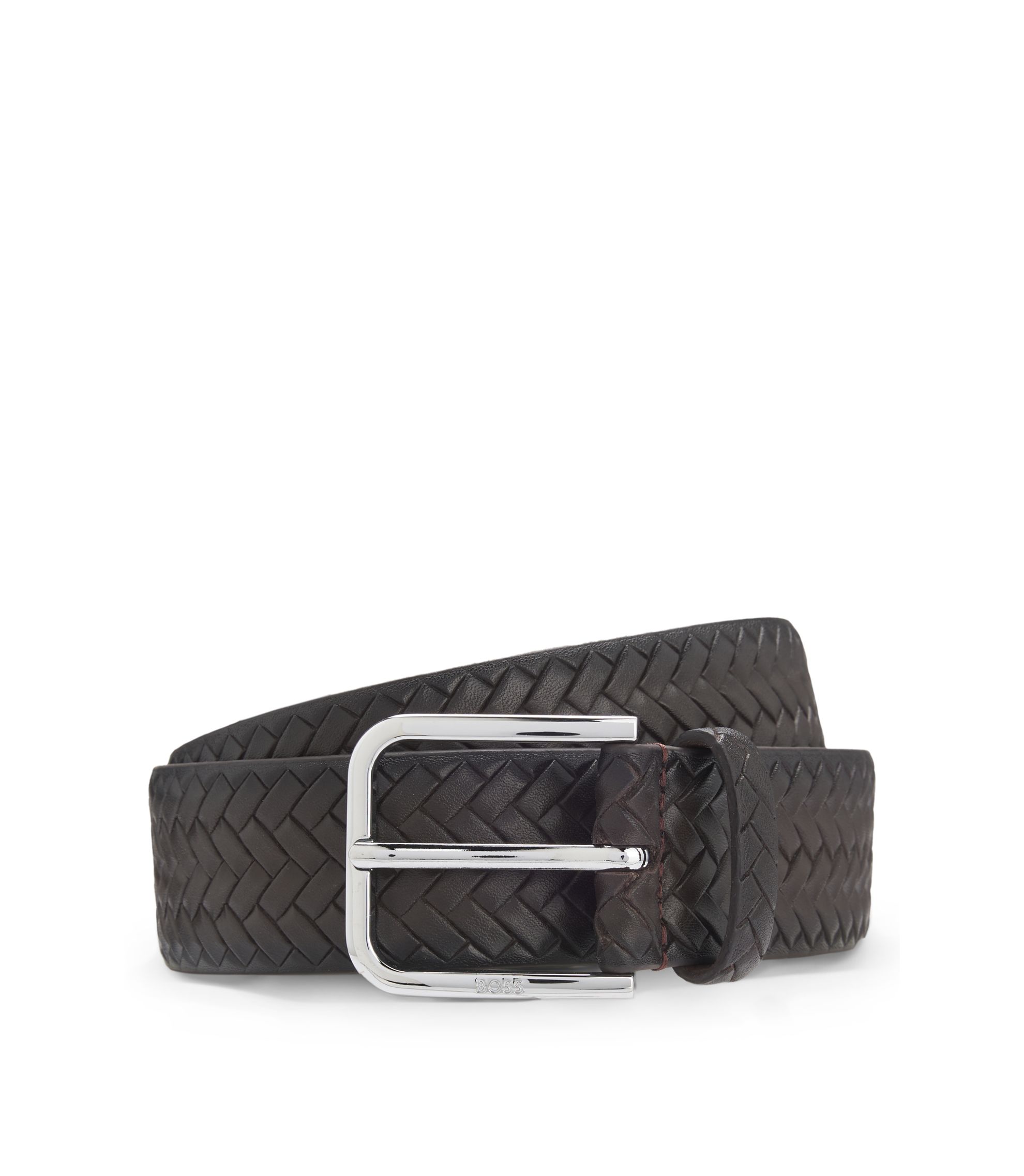 Gürtel aus gewebtem Leder mit Dornschließe