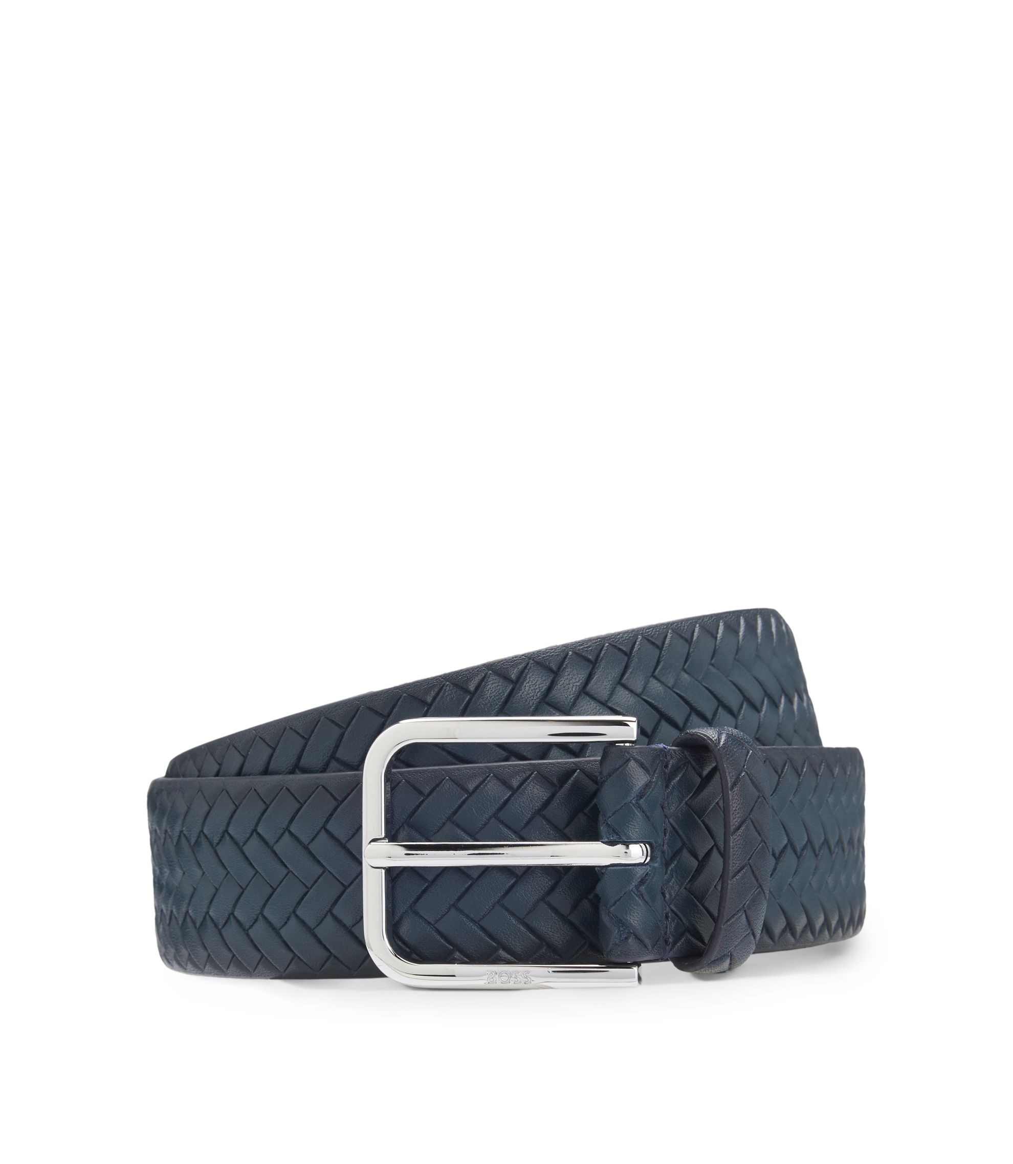 Gürtel aus gewebtem Leder mit Dornschließe