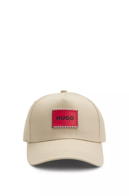 Cotton-twill cap with logo patch