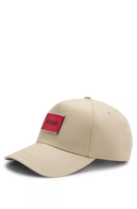 Cotton-twill cap with logo patch