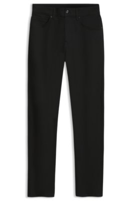 Boss Uomo Nero - Pantaloni Tapered Fit In Denim Stretch - Jeans - W34 L32 - Immagine 2