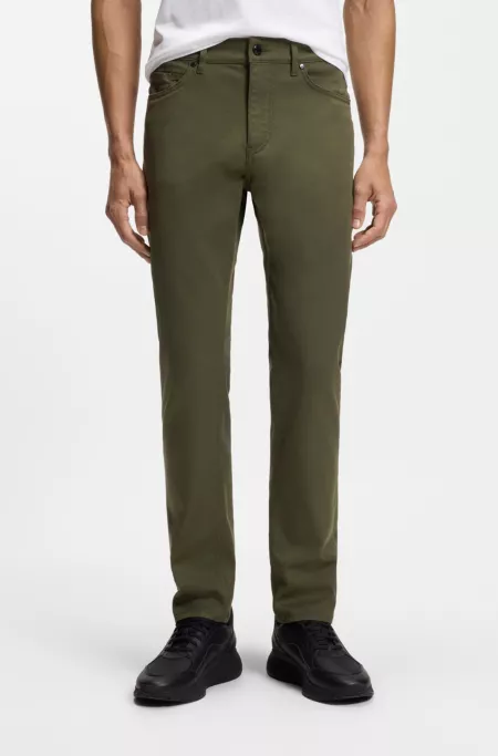 Porsche x BOSS tapered-fit trousers in stretch denim