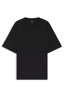 Relaxed-fit cotton-blend T-shirt , Black