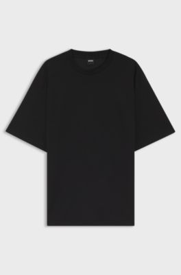 Relaxed-fit cotton-blend T-shirt , Black