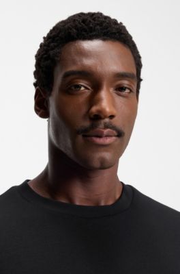 Relaxed-fit cotton-blend T-shirt , Black