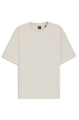 Relaxed-fit cotton-blend T-shirt , Natural