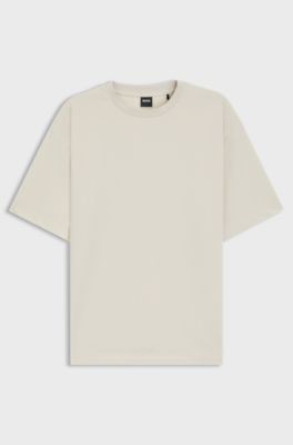 Relaxed-fit cotton-blend T-shirt , Natural