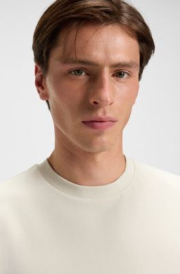 Relaxed-fit cotton-blend T-shirt , Natural