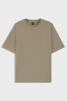 Relaxed-fit T-shirt van een katoenmix , Lichtbruin