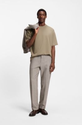 Relaxed-fit cotton-blend T-shirt , Light Brown