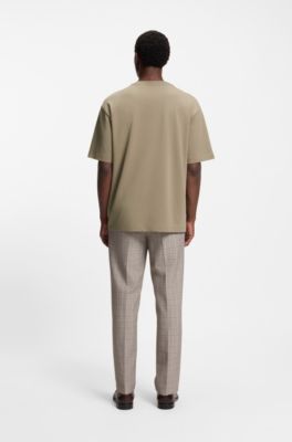 Relaxed-fit cotton-blend T-shirt , Light Brown