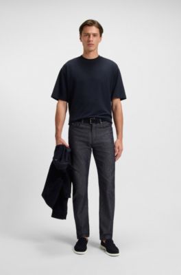 Relaxed-fit cotton-blend T-shirt , Dark Blue