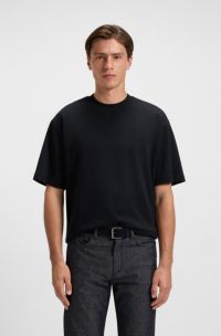 Relaxed-Fit T-Shirt mit Logo-Etikett, Dunkelblau