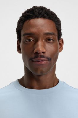 Relaxed-fit cotton-blend T-shirt , Light Blue