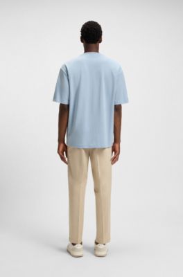 Relaxed-fit cotton-blend T-shirt , Light Blue