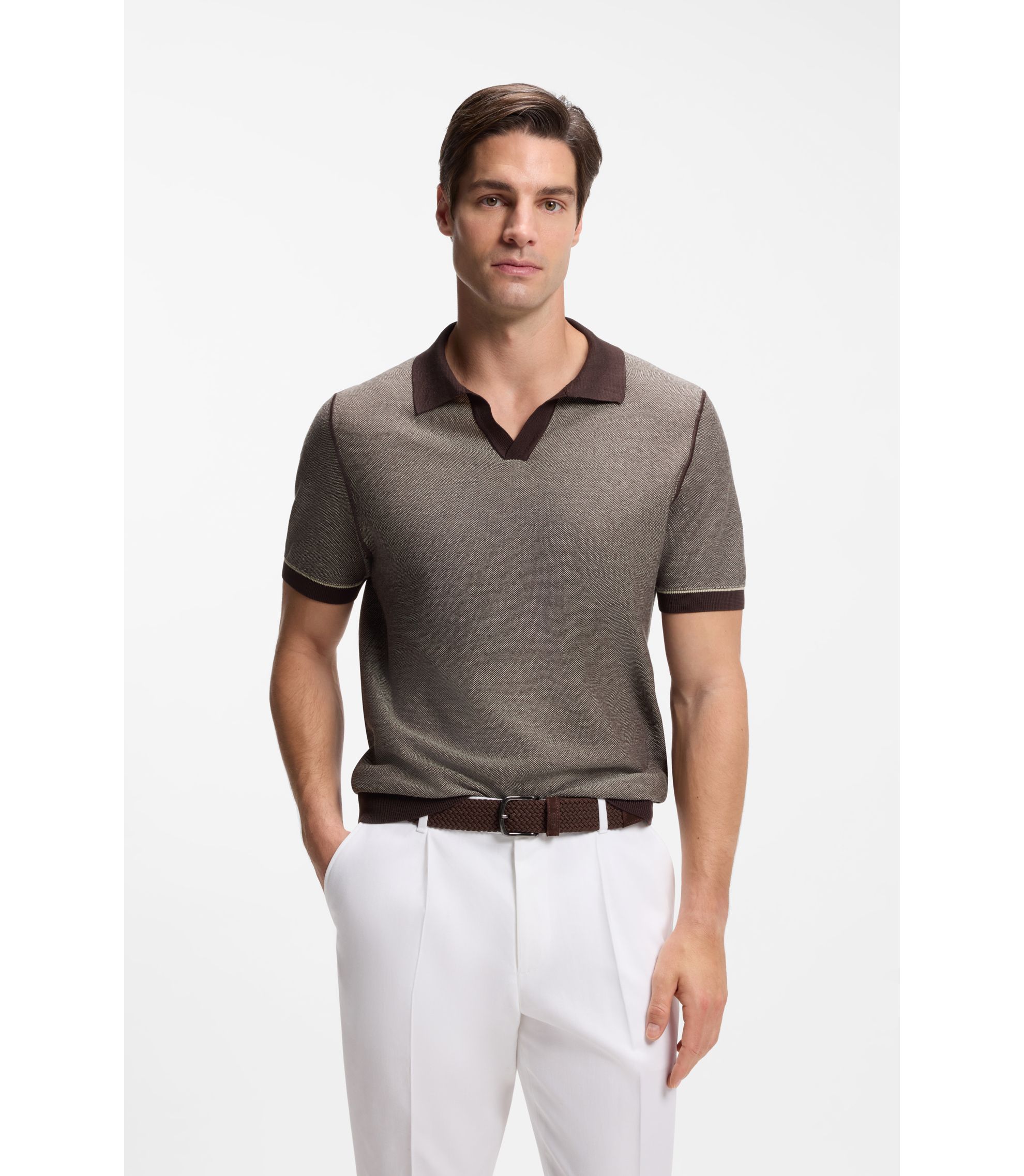 Pullover aus Baumwoll-Mix mit horizontalen Streifen