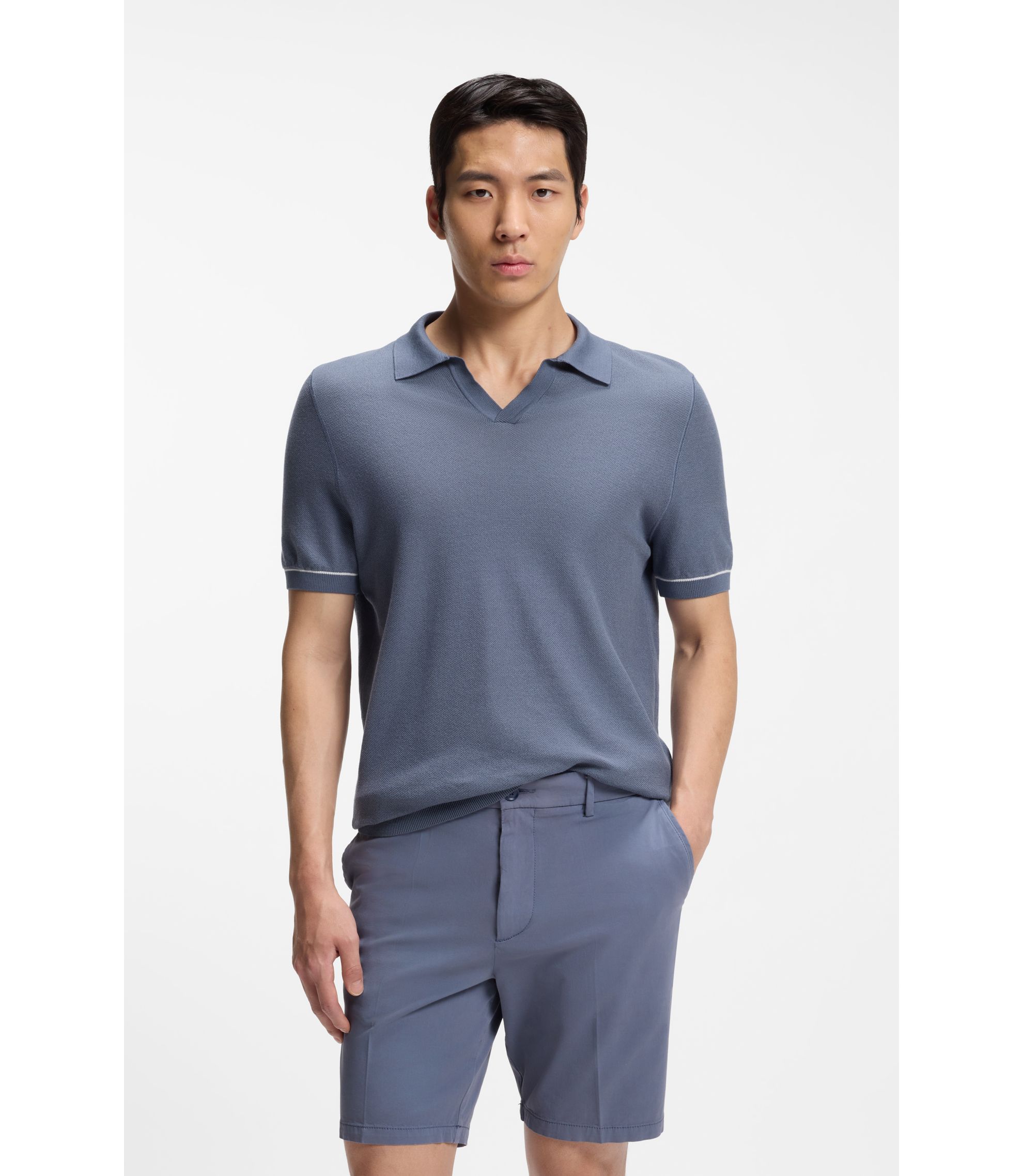 Pullover aus Baumwoll-Mix mit horizontalen Streifen