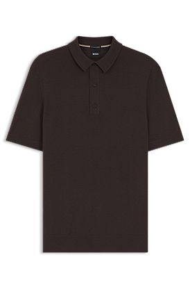 Knit polo in virgin wool 