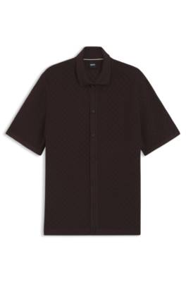 Regular-fit shirt in knitted cotton 1
