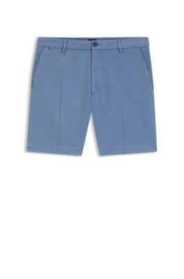 Cotton-twill shorts, Light Blue