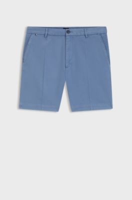 Cotton-twill shorts, Light Blue