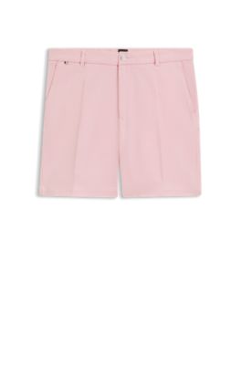 Cotton-twill shorts, light pink