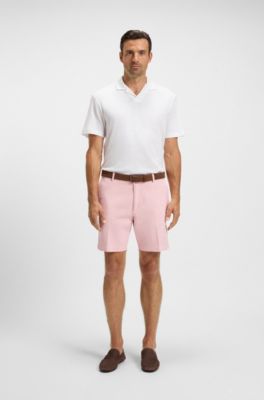 Shorts in twill di cotone, Rosa chiaro