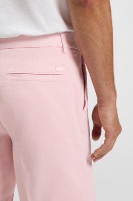 Shorts in twill di cotone, Rosa chiaro