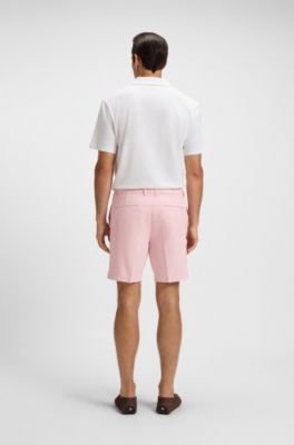 Shorts in twill di cotone, Rosa chiaro