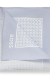 Pocket square with printed pattern, Light Blue
