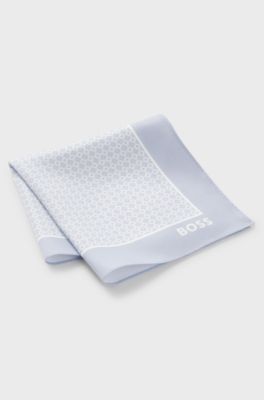Pocket square with printed pattern, Light Blue