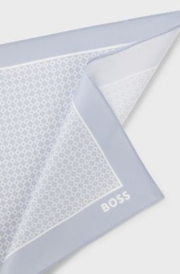 Pocket square with printed pattern, Light Blue