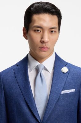 Pocket square with printed pattern, Light Blue