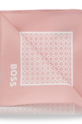 Pocket square with printed pattern, Light Pink