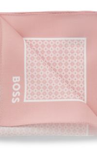 Pocket square with printed pattern, Light Pink