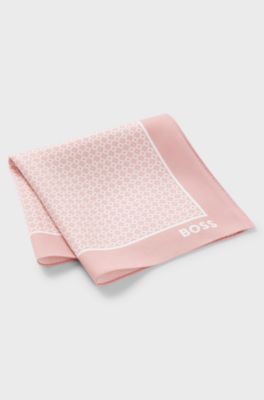 Pocket square with printed pattern, Light Pink