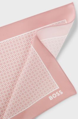 Pocket square with printed pattern, Light Pink