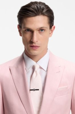 Pocket square with printed pattern, Light Pink