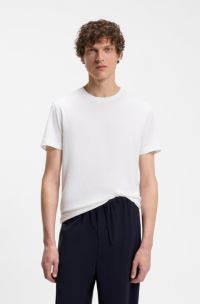 T-shirt BOSS BY BECKHAM en coton et soie, Blanc