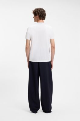 BOSS BY BECKHAM T-shirt in cotton and silk, White