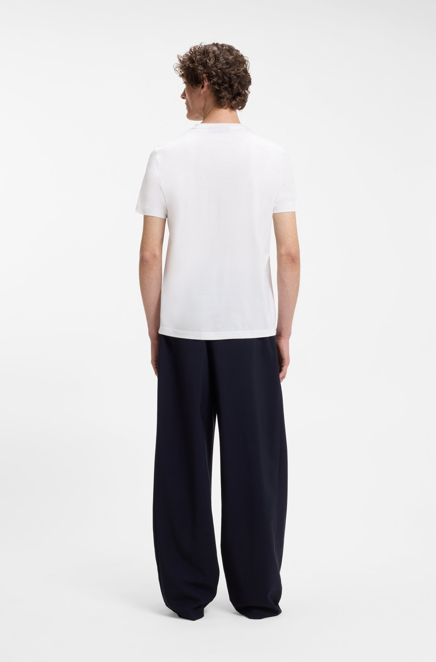 Boss BY BECKHAM T-shirt in cotton and silk herr – bild 3