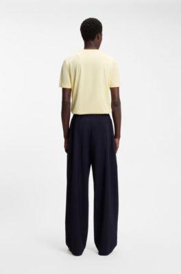 BOSS BY BECKHAM T-shirt i bomull och silke, Ljusgul