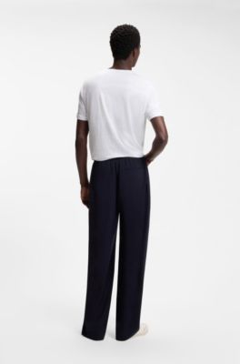 BOSS BY BECKHAM T-shirt in lino, Bianco
