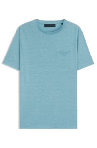 BOSS BY BECKHAM T-shirt in linen, Light Blue