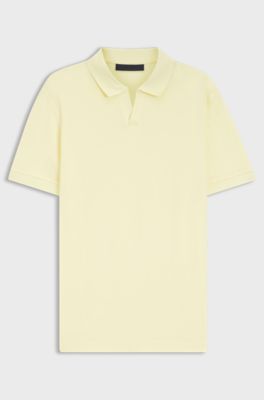 BOSS BY BECKHAM polo shirt in cotton and silk, Light Yellow