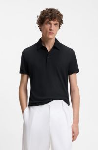 BOSS BY BECKHAM Polo in lino, Blu scuro