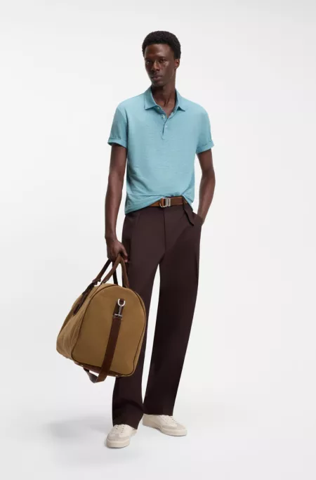 BOSS BY BECKHAM polo shirt in linen
