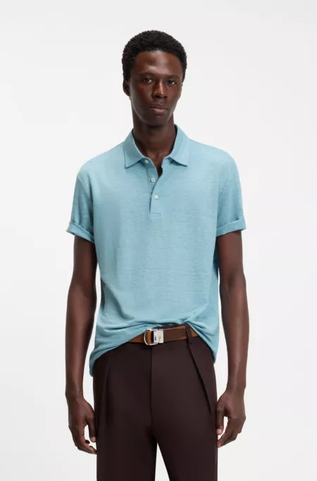 BOSS BY BECKHAM polo shirt in linen