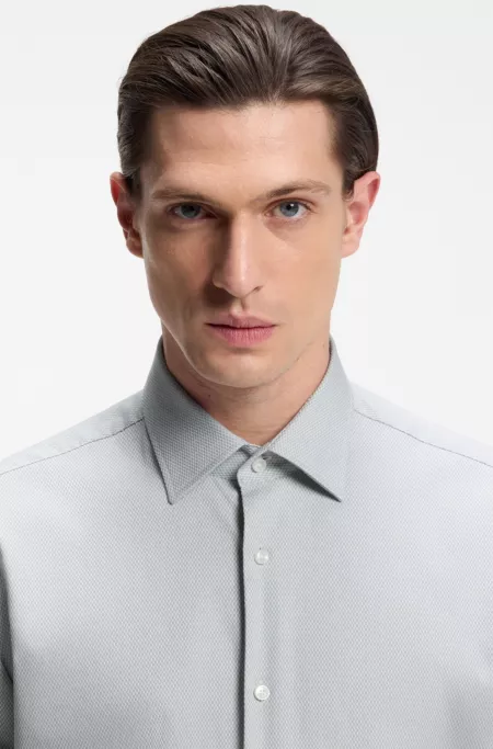 Chemise Regular en coton stretch ratière facile à repasser